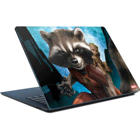 Marvel Rocket and Baby Groot Cosmic Bond Surface Laptop Skin